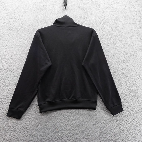 Adidas Originals Mens XS Funnel Neck Track Jacket 3 Stripes Black 1/4 Zip‎ NWT - Picture 2 of 13